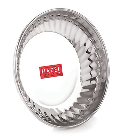 Image 7 of HAZEL Stainless Steel Dessert Bowl Set (Plate & Bowl), 6pcs Bowl - 300 ml Each, 6pcs Plate - 310 ml Each, Set of 12