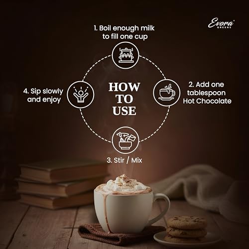 Image 3 of Evora Greens Hot Chocolate Premix 50g | Rich Creamy Chocolate Drink Mix