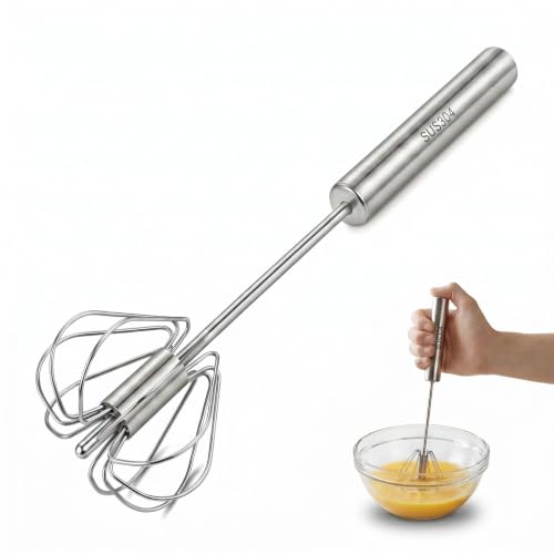 Image 1 of Hand Blanders Egg Whisk, Hand Push Whisk Blender, Stainless Steel Egg Beater, Stirring