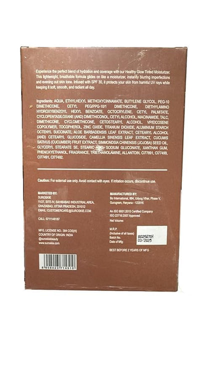 Image 2 of Suroskie My Glow Tinted Moisturizer, 60ml, Medium Shade, SPF 30, With Niacinamide and Natural Extracts