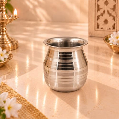 Image 1 of Default Title for the product Spillbox Stainless Steel Lota | Kalash | Sombu | Theertha Sembu | Vessel |Jug | Karwachauth | Diwali | Mandir Wedding|Kamandal|Gangajal|Water Gangotri|Chambu 450ml