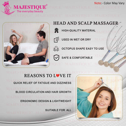 Image 6 of Majestique Scalp Massager for Handheld Head Massage Tingle - Stress Relief - Color May Vary