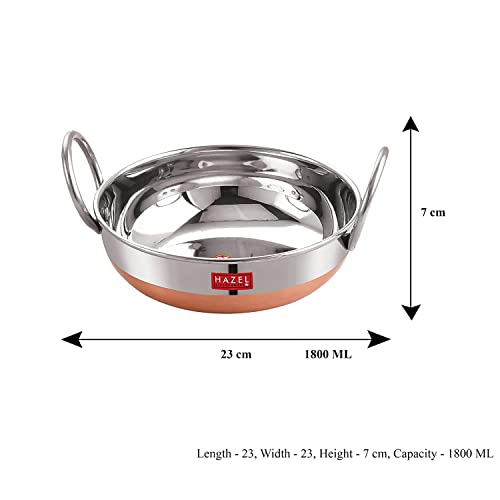 Image 7 of HAZEL Stainless Steel Kadai with Copper Bottom