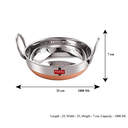 Image 7 of HAZEL Stainless Steel Kadai with Copper Bottom