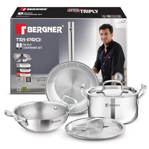 Image 1 of Small for the product BERGNER TriPro Triply Stainless Steel Cookware Set