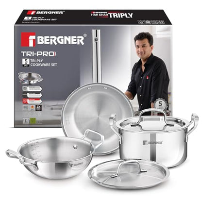 Image 1 of Small for the product BERGNER TriPro Triply Stainless Steel Cookware Set