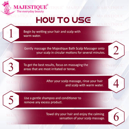 Image 2 of Majestique Bath Scalp Massager Stress & Tension Relief