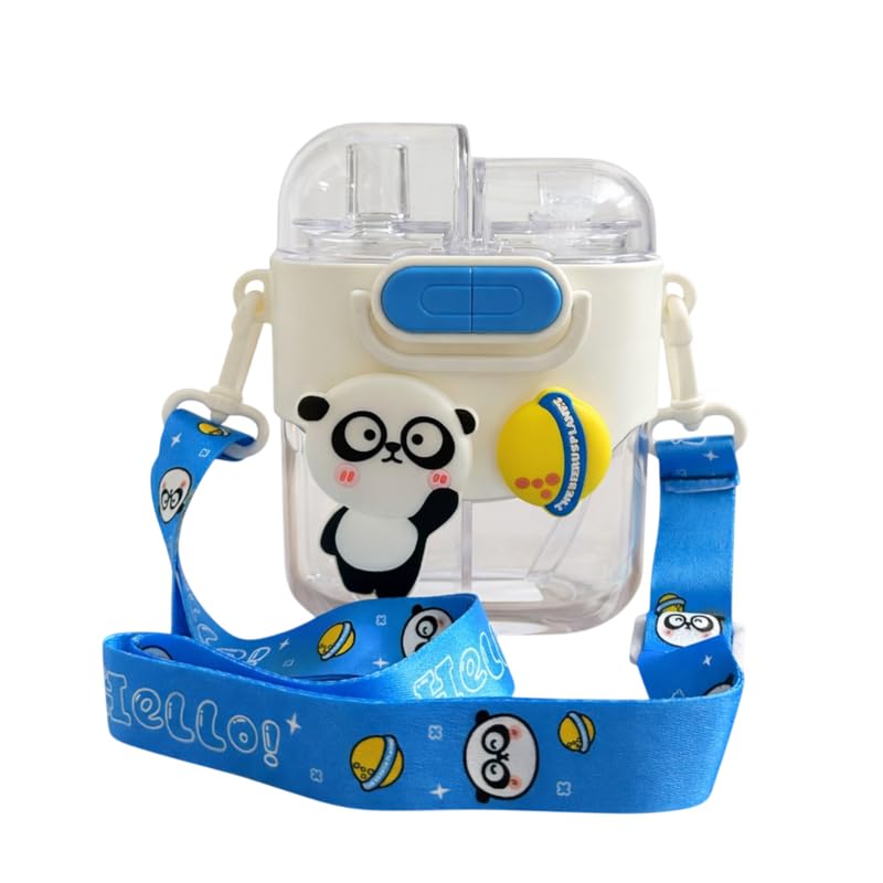 Image 2 of White for the product Aarvi Decor Studio Aquabuddy Dual-Compartment Water Bottle