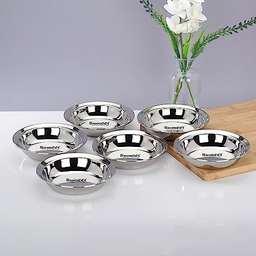 Image 10 of 6PC / 12.5cm for the product Sumeet Stainless Steel Serving Plates