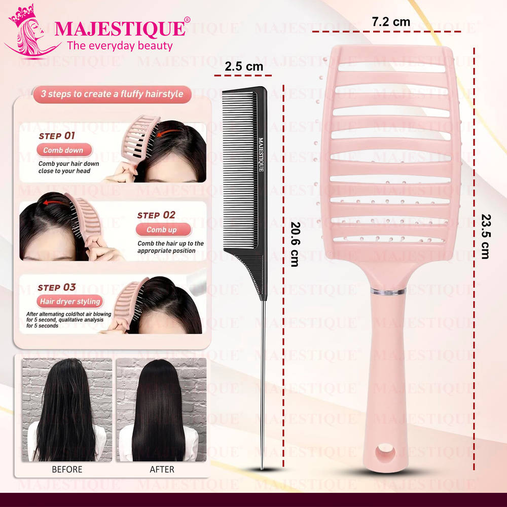 Image 2 of Majestique Curved Vent Hair Brush