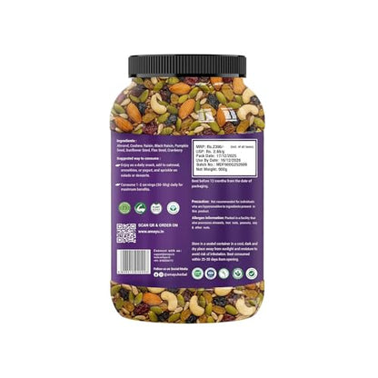 Image 8 of AMAYU Premium Mixed Dry Fruits Superfood Trail Mix 900gm