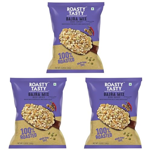 Image 14 of Bajra Mix Desi Spicy / 150 g (Pack of 15) for the product Roasty Tasty Bajra Mix Desi Spicy Millet Namkeen
