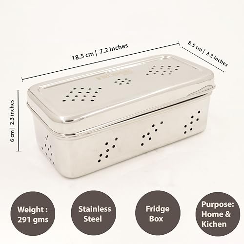 Image 5 of Spillbox Stainless Steel Fridge Box with Holes 18.5cm x 8.5cm