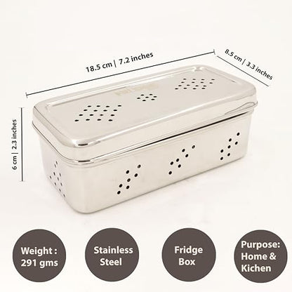 Image 5 of Spillbox Stainless Steel Fridge Box with Holes 18.5cm x 8.5cm