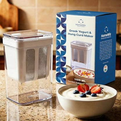 Image 1 of Standard for the product HomeWiz Hung Curd Maker 1100ml with Fine Steel Mesh