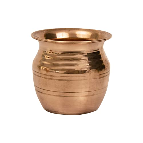 Image 1 of Large for the product Spillbox Traditional Handcrafted Copper Lota (Large)