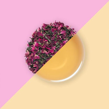 Image 5 of Teaaza Rose Green Tea Bags | 25 Pieces | For Glowing Skin | Made with 100% Whole Leaf & Natural Rose Petals