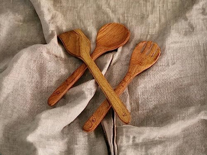 Image 9 of Vesta Homes Neem Wood Spoon Compact Flip Spatula Ladle Kitchen Tools