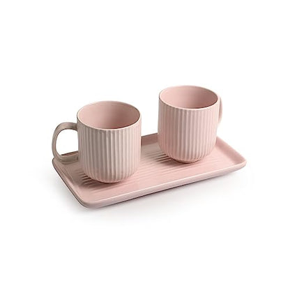 Image 2 of ExclusiveLane Coral Reef Ceramic Coffee Mugs Set of 2 with Tray 300 ML