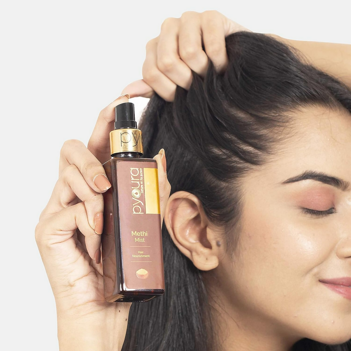Image 2 of Pyoura Methi Hair Serum Mist Anti-Frizz Non-sticky & Non-greasy Hair Serum For Soft & Shiny Hair
