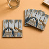 Image 1 of Default Title for the product ExclusiveLane Peacock Courtyard Wooden Coaster Set (Set of 4)