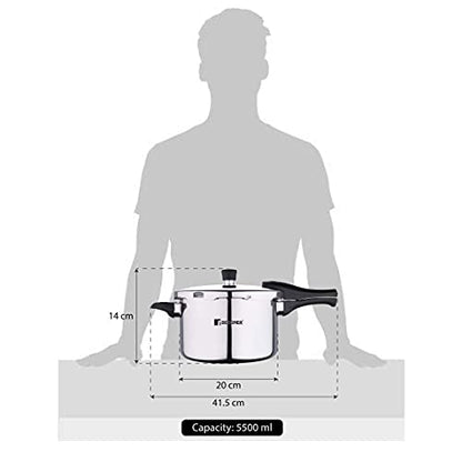 Image 8 of BERGNER Argent Elements Triply Stainless Steel Pressure Cooker