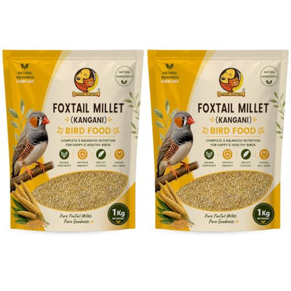 Image 1 of Default Title for the product Foodie Puppies Foxtail Millet Kangni Seeds Bird Food - 2Kg Pouch