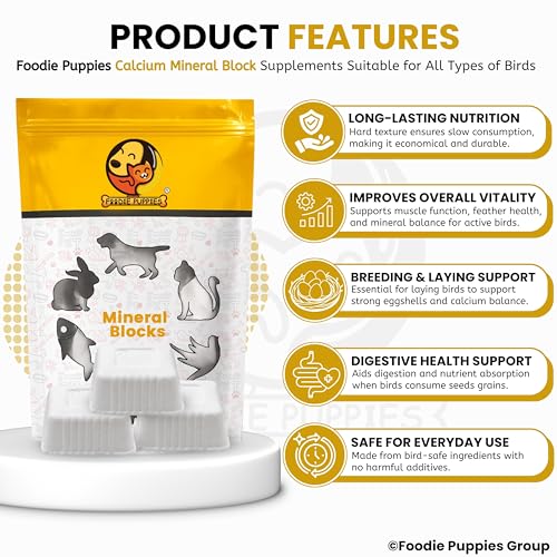 Image 3 of Foodie Puppies Natural Mineral Block for Birds – 5 Pieces (250g)