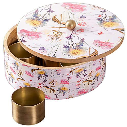 Image 4 of Pink 1 for the product nestroots Wooden Masala Box for Kitchen
