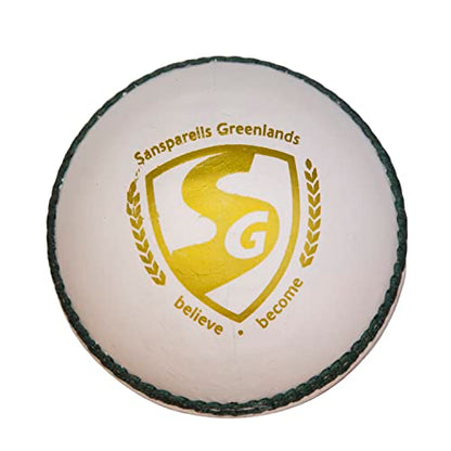 Image 3 of SG Shield 30 Water Proof Cricket Leather Ball (White)