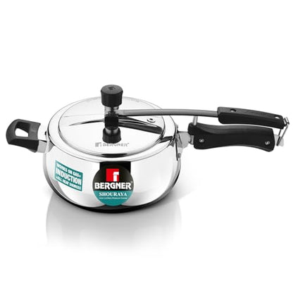 Image 2 of BERGNER Bergner Shouraya Triply Stainless Steel Pressure Cooker 3.5 Litres