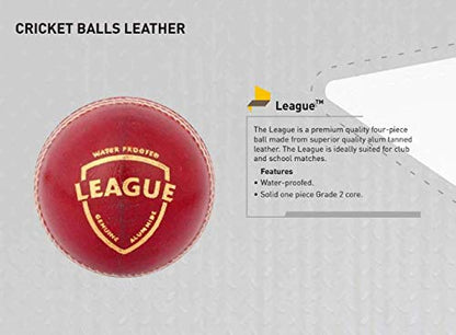 Image 5 of SG League Leather Cricket Ball Red