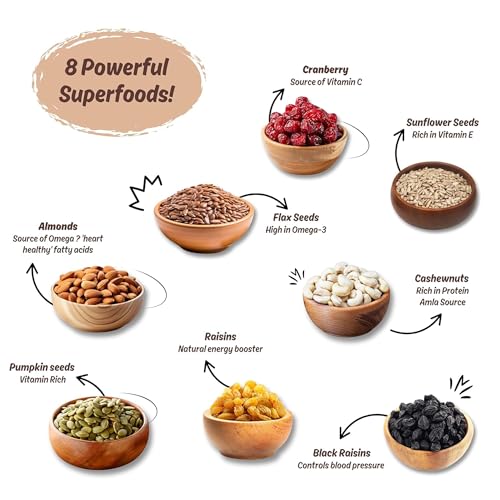 Image 6 of AMAYU Premium Mixed Dry Fruits Superfood Trail Mix 900gm