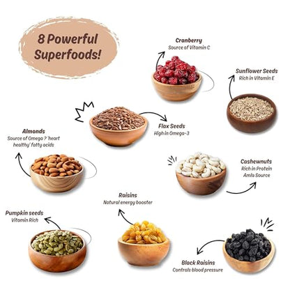 Image 6 of AMAYU Premium Mixed Dry Fruits Superfood Trail Mix 900gm