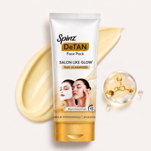 Image 1 of Default Title for the product SpinZ DeTan Face Pack with Besan, Honey & Kojic Acid, 100 gm