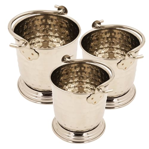 Image 1 of Default Title for the product Spillbox Stainless Steel Serving Bucket Mini Set of 3