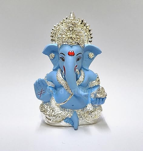 Image 28 of Silver Sky blue for the product Gold Art India Ganesha Idol