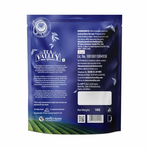 Image 4 of Tea Valley Classic Tea 1kg | Black Tea | Kadak Chai | Premium CTC Blend | Pouch