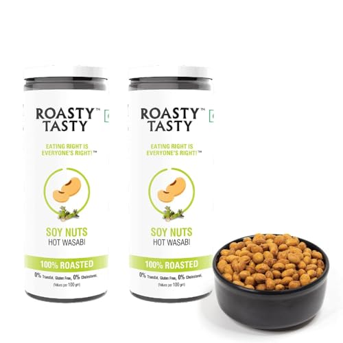 Image 1 of Default Title for the product Roasty Tasty Roasted Soy Nuts Snacks Pack of 2 (150g each)