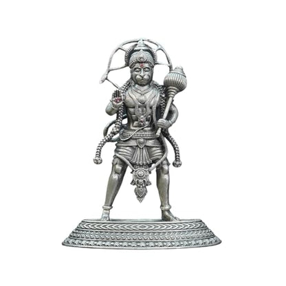 Image 1 of Default Title for the product Dista Silvers Antique Ashirwad Hanuman Standing with Mala 100.01G