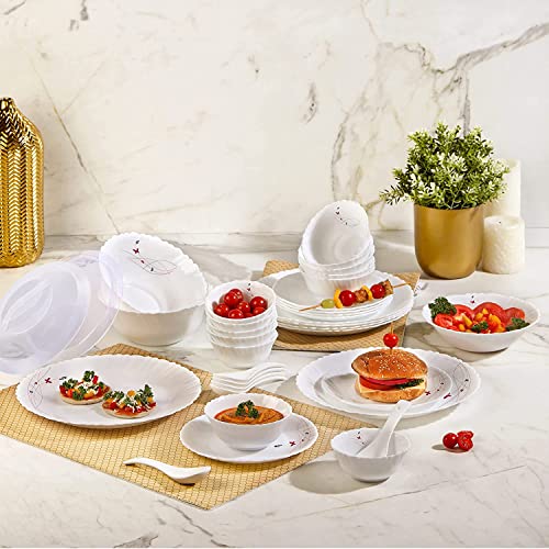 Image 3 of Cello Opalware Dazzle Series Lush Fiesta 35 Piece Dinner Set