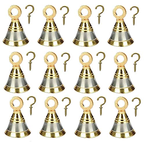 Image 14 of Uapan Brass Pooja Room Bells with J Hook