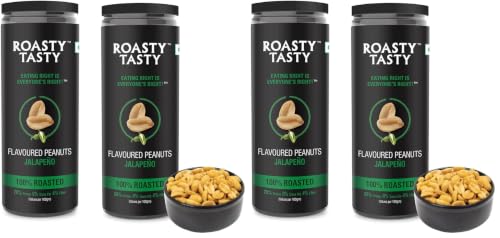 Image 1 of Default Title for the product Roasty Tasty Jalapeno Flavour Roasted Peanuts Pack Of 4 (150G Each)