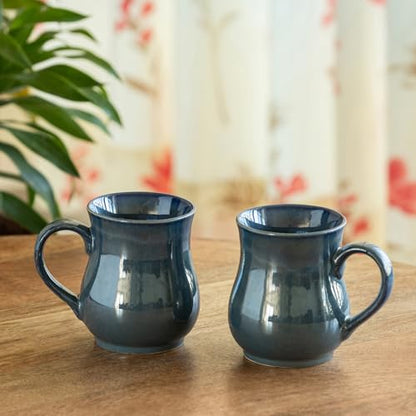 Image 2 of ExclusiveLane Belly Pot Ceramic Coffee Mugs Set of 2 300 ml