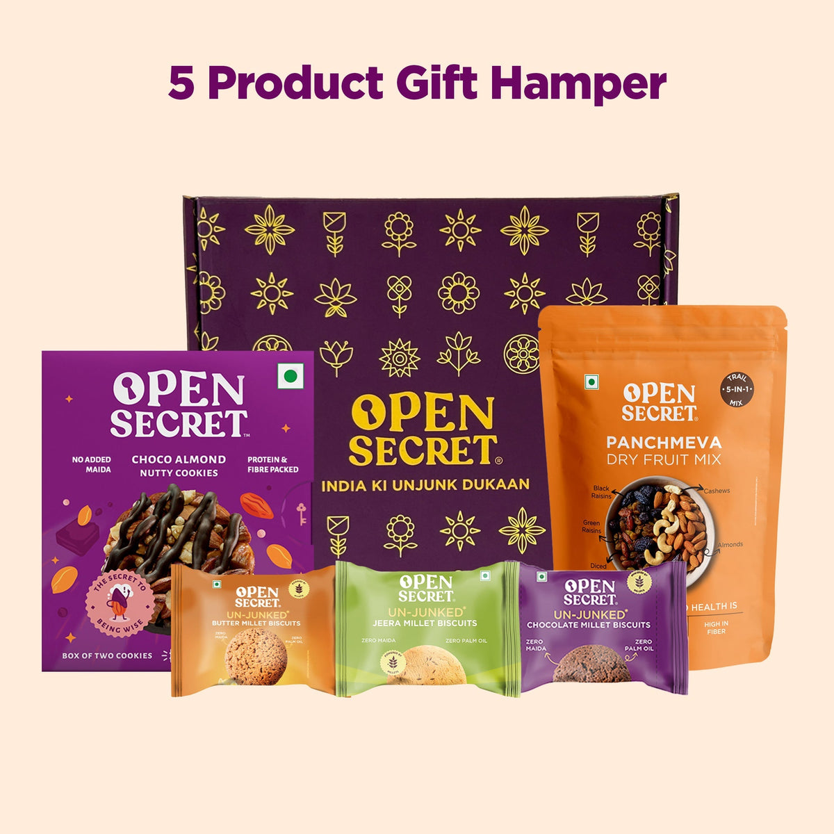 Image 3 of Open Secret Dry Fruits and Cookies Gift Box |  Gift Hamper