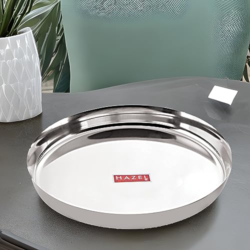 Image 2 of HAZEL Stainless Steel Plates Set 25.5 cm
