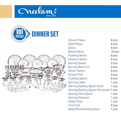 Image 7 of neelam Stainless Steel Dinner Set