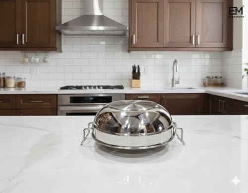 Image 7 of EVERMONT Stainless Steel Multi-Purpose Idli Maker & Steamer for Kitchen | 7 Plates (2 Idli, 2 Mini Idli, 2 Dhokla, 1 Steamer) | Induction & Gas Compatible Multi Kadai | Steamer for Momos, Modak & Vegetables | Heavy Bottom SS 304