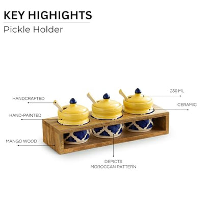 Image 5 of ExclusiveLane Moroccan Ceramic Pickle Jars Set