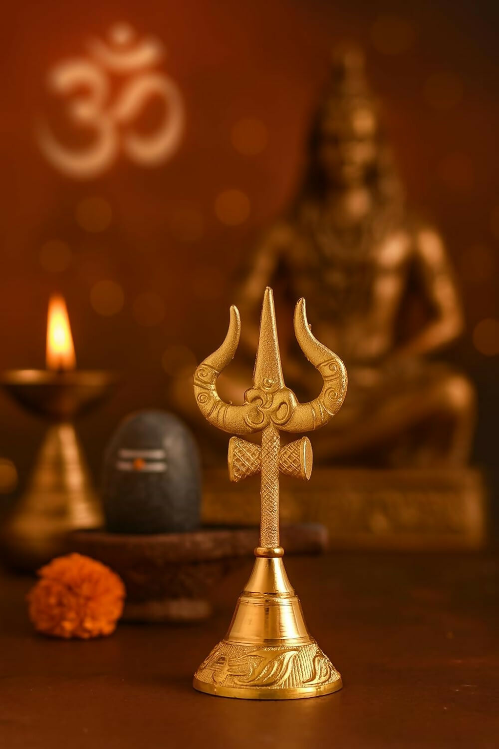 Image 4 of Sacch Trishul Pooja Bell For Temple & Prayer Room